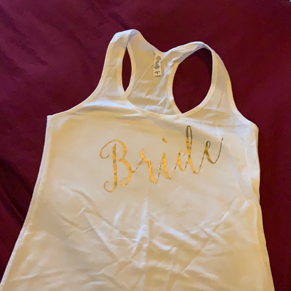 White bride tank top!